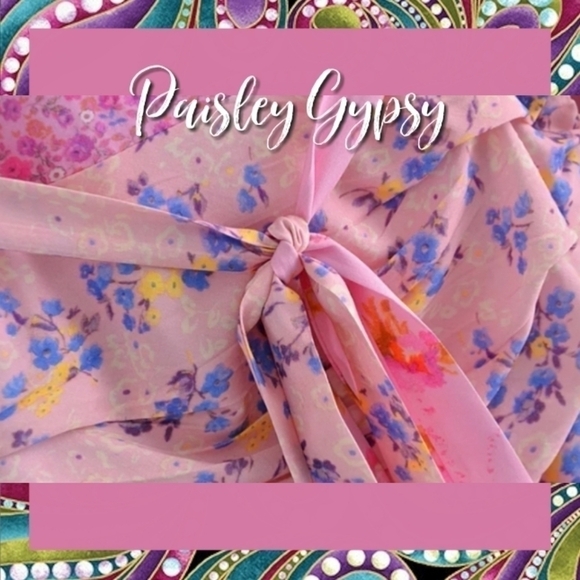 BOHEMIAN LOVE SHACK STYLE PINK FLORAL DRESS - Picture 10 of 16